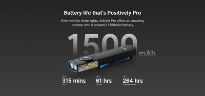 Arkfeld Pro Flashlight with LED Light, UV and Laser Flashlight 1300 Max Lumens - NORTH RIVER OUTDOORS