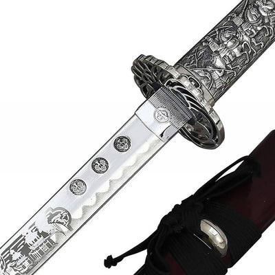 Art Gladius 178 Katana Silver Engraved - NORTH RIVER OUTDOORS