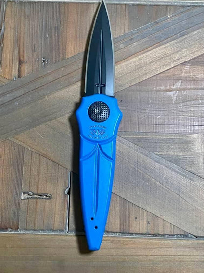Asheville Steel Paragon Warlock Dagger Mystic Blue S30V (USA) - NORTH RIVER OUTDOORS