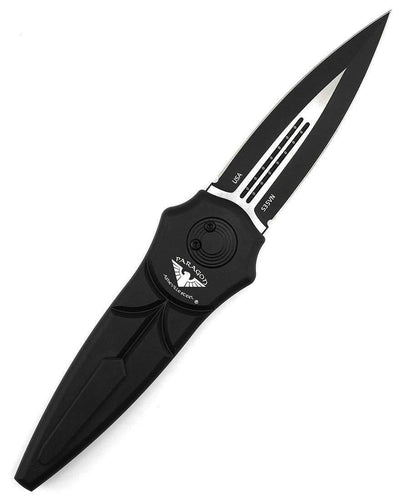 Asheville Steel Paragon Warlock-X Gen-2 Gravity Knife Black Handles Ti Clip Two Tone Black Blade (USA) - NORTH RIVER OUTDOORS