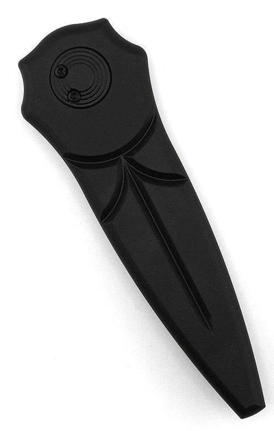 Asheville Steel Paragon Warlock-X Gen-2 Gravity Knife Black Handles Ti Clip Two Tone Black Blade (USA) - NORTH RIVER OUTDOORS