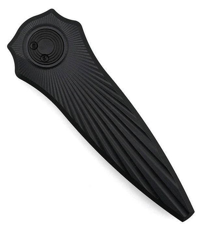 Asheville Steel Paragon Warlock-X Gen-2 Gravity Knife Black Star Burst Black Blade (USA) - NORTH RIVER OUTDOORS