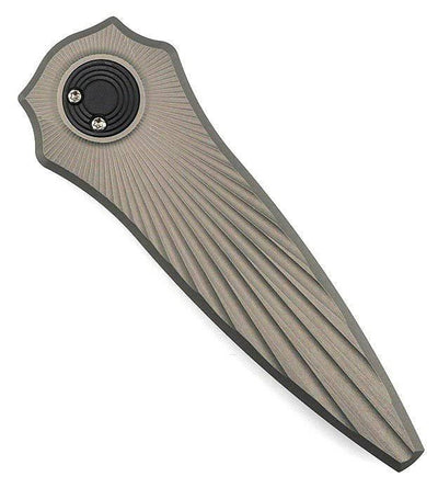 Asheville Steel Paragon Warlock-X Gen-2 Gravity Knife Star Burst Handle Two Tone Black Blade (USA) - NORTH RIVER OUTDOORS