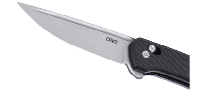 CRKT 7075 Q Compact Crossbar Lock Flipper Knife 3.05" 14C28N Stonewashed