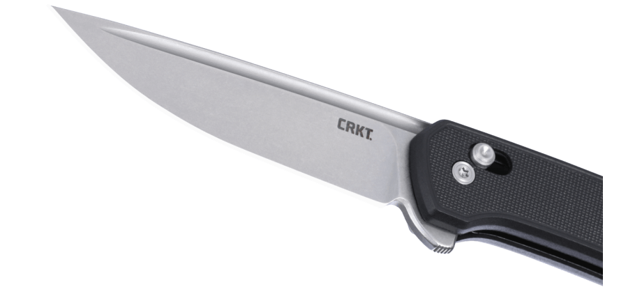 CRKT 7075 Q Compact Crossbar Lock Flipper Knife 3.05" 14C28N Stonewashed