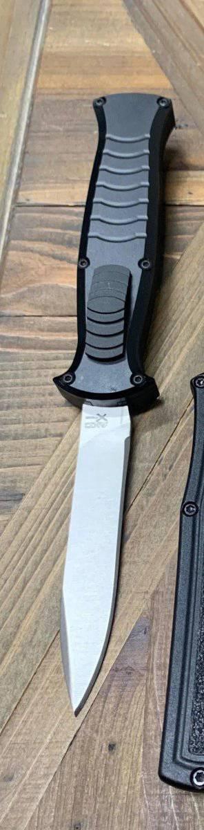 AKC X-treme EVO Dagger OTF Auto Knife Black w/ Pocket Clip (3.5" Black) - NORTH RIVER OUTDOORS