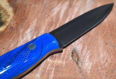 Bark River Aurora CPM 3V Knife Blue Cyclone Handles (USA) - NORTH RIVER OUTDOORS