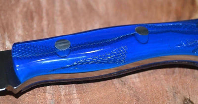 Bark River Aurora CPM 3V Knife Blue Cyclone Handles (USA) - NORTH RIVER OUTDOORS