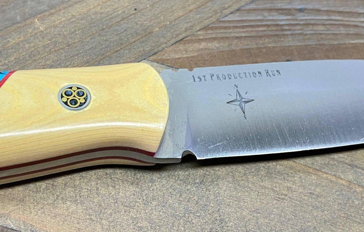 Bark River Bushcraft Scout Knife MagnaCut Antique Ivory Micarta Handles (USA) - NORTH RIVER OUTDOORS