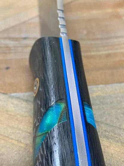 Bark River Bushcraft Scout Knife MagnaCut Carbon Fiber Mosaic Pins (USA) - NORTH RIVER OUTDOORS