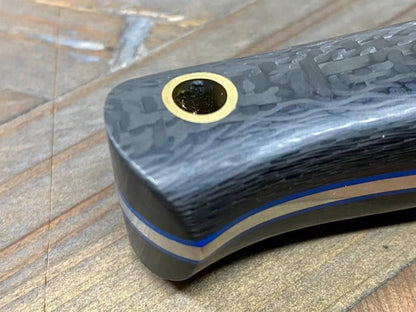 Bark River Bushcraft Scout Knife MagnaCut Carbon Fiber Mosaic Pins (USA) - NORTH RIVER OUTDOORS