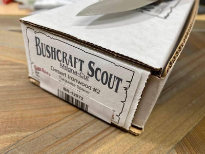Bark River Bushcraft Scout Knife MagnaCut Desert Ironwood Red Liners Mosaic Pins (USA) - NORTH RIVER OUTDOORS