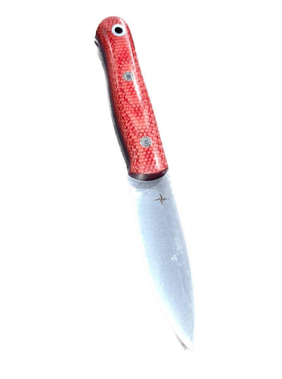 Bark River Bushcraft Scout Knife MagnaCut Firedog Canvas Handles Black Liners Mosaic Pins (USA) - NORTH RIVER OUTDOORS