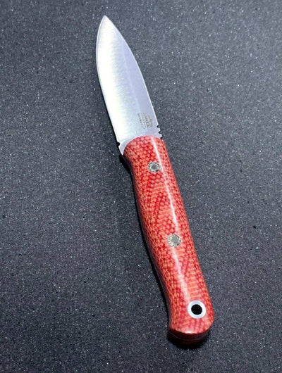 Bark River Bushcraft Scout Knife MagnaCut Firedog Canvas Handles Black Liners Mosaic Pins (USA) - NORTH RIVER OUTDOORS