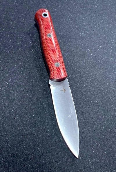 Bark River Bushcraft Scout Knife MagnaCut Firedog Canvas Handles Black Liners Mosaic Pins (USA) - NORTH RIVER OUTDOORS