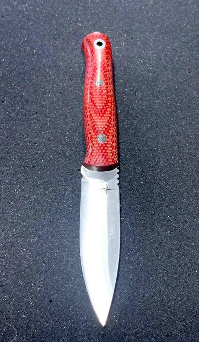 Bark River Bushcraft Scout Knife MagnaCut Firedog Canvas Handles Black Liners Mosaic Pins (USA) - NORTH RIVER OUTDOORS