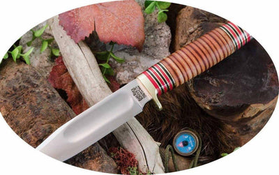 Bark River Canoe Knife CruWear Hellfire Maple Burl (USA) - NORTH RIVER OUTDOORS