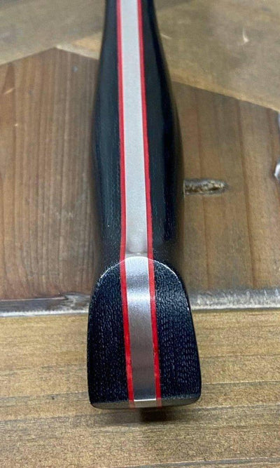Bark River Classic Drop Point Hunter Knife S45VN Black Micarta Red Liners Mosaic Pins - NORTH RIVER OUTDOORS