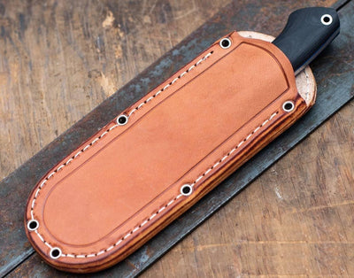 Bark River Classic Drop Point Hunter Knife S45VN Black Micarta Red Liners Mosaic Pins - NORTH RIVER OUTDOORS