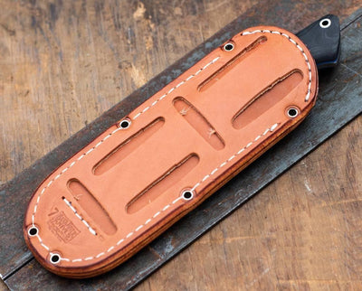 Bark River Classic Drop Point Hunter Knife S45VN Black Micarta Red Liners Mosaic Pins - NORTH RIVER OUTDOORS