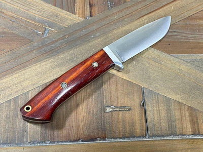 Bark River Classic Drop Point Hunter Knife S45VN Bloodwood Maple Burl Mosaic Pins - NORTH RIVER OUTDOORS