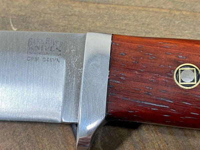 Bark River Classic Drop Point Hunter Knife S45VN Bloodwood Maple Burl Mosaic Pins - NORTH RIVER OUTDOORS
