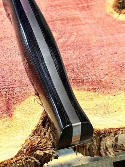 Bark River Cub 3V Black Canvas Micarta Knife Mosaic Pins (USA) - NORTH RIVER OUTDOORS