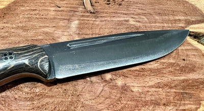 Bark River Cub 3V Bog Oak Knife Dino Bone Spacer White Liners Mosaic Pins (USA) - NORTH RIVER OUTDOORS