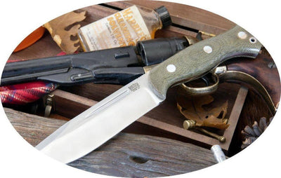 Bark River Cub Knife CPM 3V Green Canvas Micarta (USA) - NORTH RIVER OUTDOORS