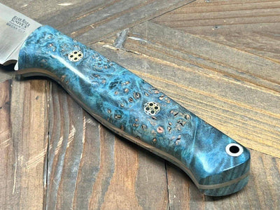 Bark River Fox River EXT-1 MagnaCut Aqua Blue Maple Burl Mosaic Pins (USA) - NORTH RIVER OUTDOORS