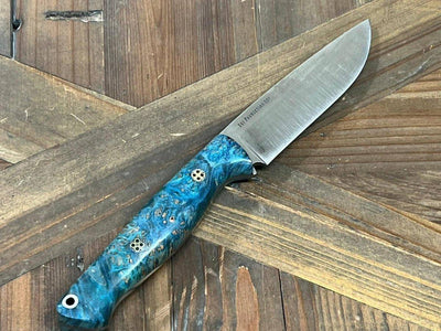 Bark River Fox River EXT-1 MagnaCut Aqua Blue Maple Burl Mosaic Pins (USA) - NORTH RIVER OUTDOORS