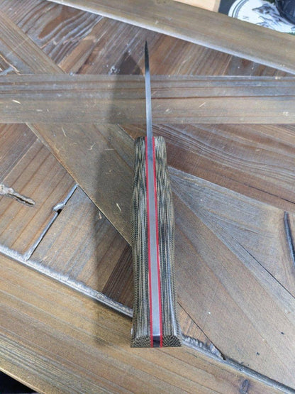 Bark River Fox River EXT-1 MagnaCut Green Canvas Micarta Red Liners Mosaic Pins (USA) - NORTH RIVER OUTDOORS