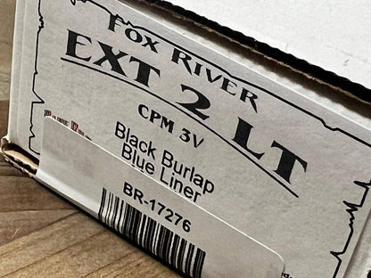 Bark River Fox River EXT-2 LT 3V Black Burlap Blue Liners Mosaic Pins (USA) - NORTH RIVER OUTDOORS