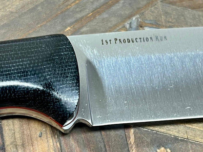 Bark River Fox River EXT-2 LT 3V Black Canvas Micarta Bloody Basin Spacer Red Liners Mosaic Pins (USA) - NORTH RIVER OUTDOORS