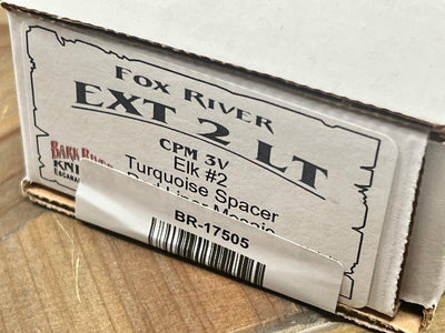 Bark River Fox River EXT-2 LT 3V Elk Turquoise Spacer Red Liners Mosaic Pins (USA) - NORTH RIVER OUTDOORS