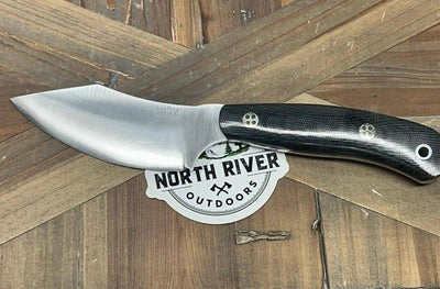 Bark River JX6 II MagnaCut Fixed Knife Black Micarta Red Liners Mosaic Pins (USA) - NORTH RIVER OUTDOORS