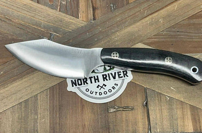 Bark River JX6 II MagnaCut Fixed Knife Black Micarta Red Liners Mosaic Pins (USA) - NORTH RIVER OUTDOORS