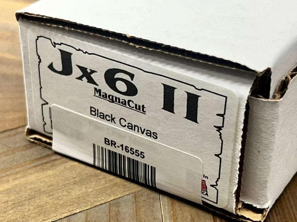 Bark River JX6 II MagnaCut Fixed Knife Black Micarta Red Liners Mosaic Pins (USA) - NORTH RIVER OUTDOORS