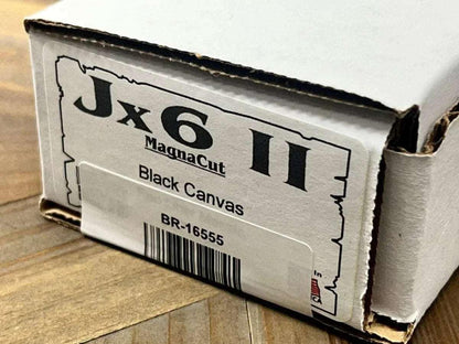 Bark River JX6 II MagnaCut Fixed Knife Black Micarta Red Liners Mosaic Pins (USA) - NORTH RIVER OUTDOORS