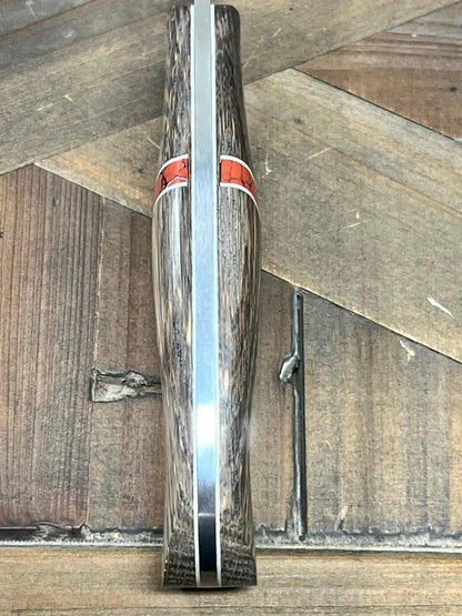 Bark River JX6 II MagnaCut Fixed Knife Bog Oak Bone Spacer White Liners Mosaic Pins (USA) - NORTH RIVER OUTDOORS