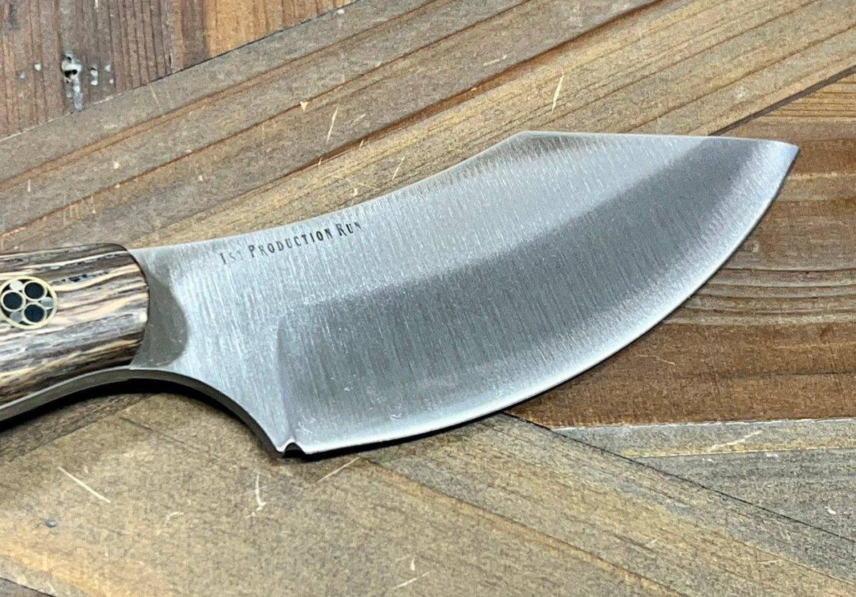 Bark River JX6 II MagnaCut Fixed Knife Bog Oak Bone Spacer White Liners Mosaic Pins (USA) - NORTH RIVER OUTDOORS