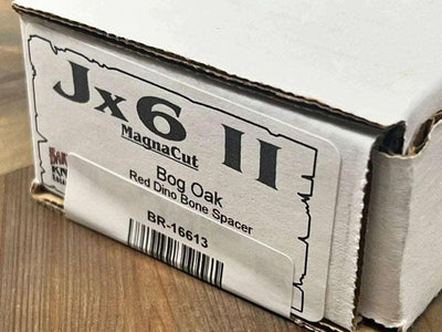Bark River JX6 II MagnaCut Fixed Knife Bog Oak Bone Spacer White Liners Mosaic Pins (USA) - NORTH RIVER OUTDOORS