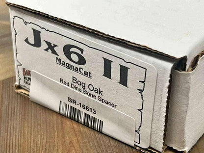 Bark River JX6 II MagnaCut Fixed Knife Bog Oak Bone Spacer White Liners Mosaic Pins (USA) - NORTH RIVER OUTDOORS