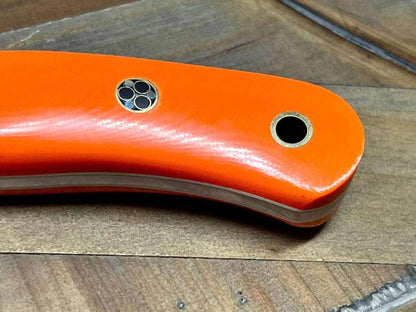 Bark River JX6 II MagnaCut Fixed Knife Orange G10 White Liners Mosaic Pins (USA) - NORTH RIVER OUTDOORS