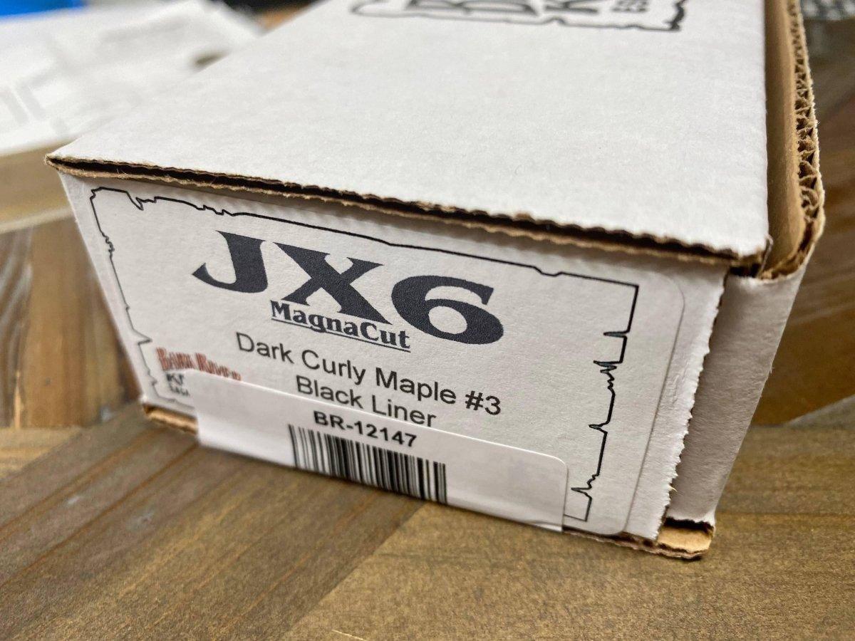 Bark River JX6 MagnaCut Dark Curly Maple - Black Liners #3 (USA) - NORTH RIVER OUTDOORS