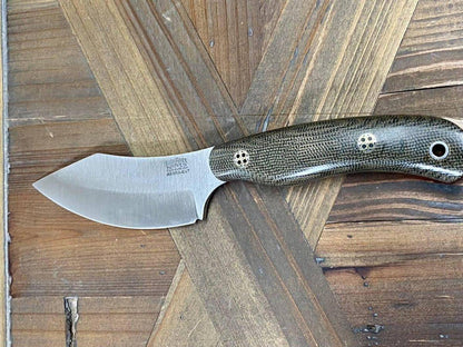 Bark River JX6 MagnaCut Green Canvas Micarta Red Liners Mosaic Pins (USA) - NORTH RIVER OUTDOORS