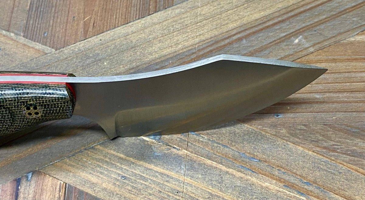 Bark River JX6 MagnaCut Green Canvas Micarta Red Liners Mosaic Pins (USA) - NORTH RIVER OUTDOORS