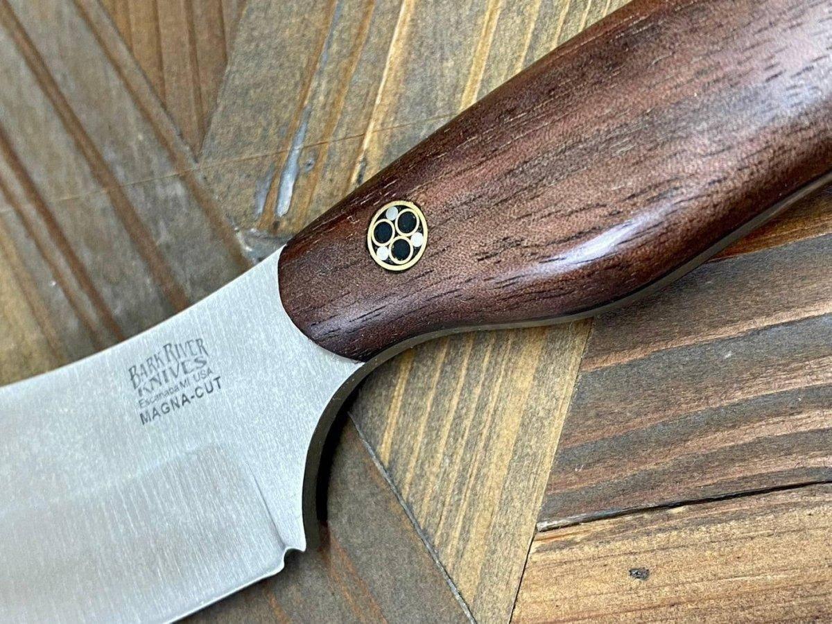 Bark River JX6 MagnaCut Walnut Burl Black Liners Mosaic Pins (USA) - NORTH RIVER OUTDOORS