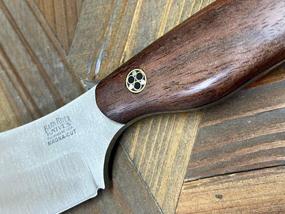 Bark River JX6 MagnaCut Walnut Burl Black Liners Mosaic Pins (USA) - NORTH RIVER OUTDOORS