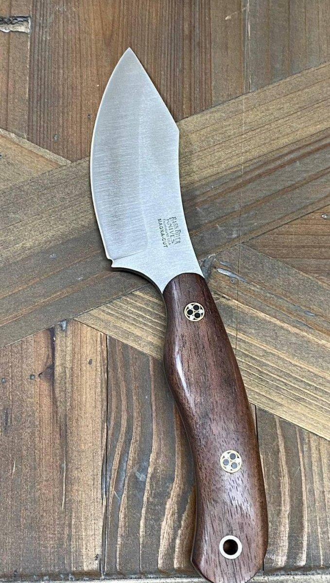 Bark River JX6 MagnaCut Walnut Burl Black Liners Mosaic Pins (USA) - NORTH RIVER OUTDOORS